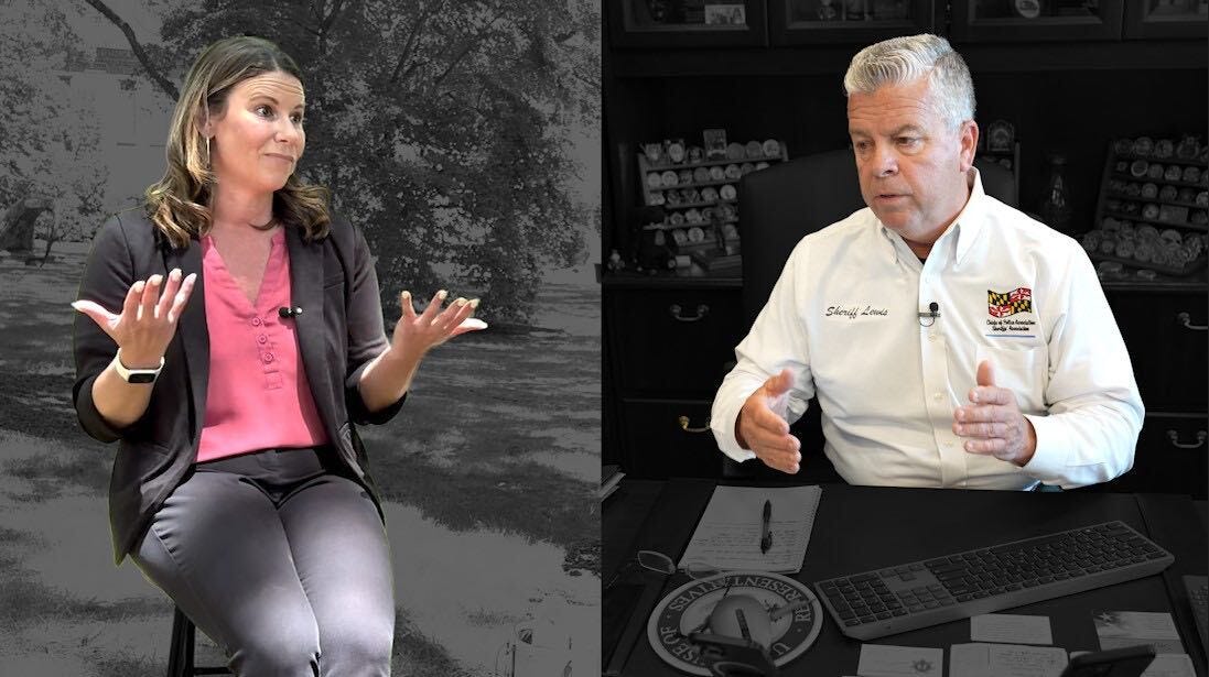 Wicomico County Executive Julie Giordano and Sheriff Mike Lewis are at odds over the existence of a sensitive document. (Steve Pierce/Spotlight on Maryland)