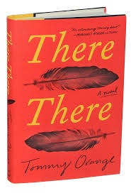 orange cover of novel There There by Tommy Orange