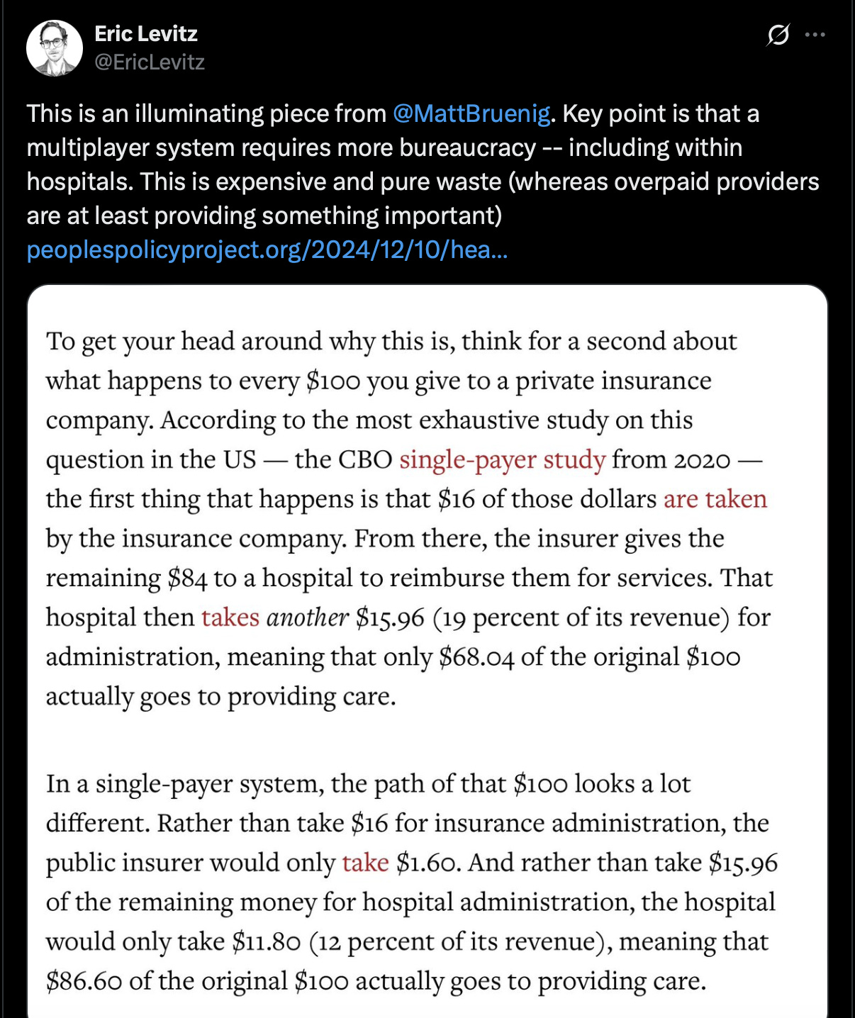 Why Single-Payer Health Insurance Fails