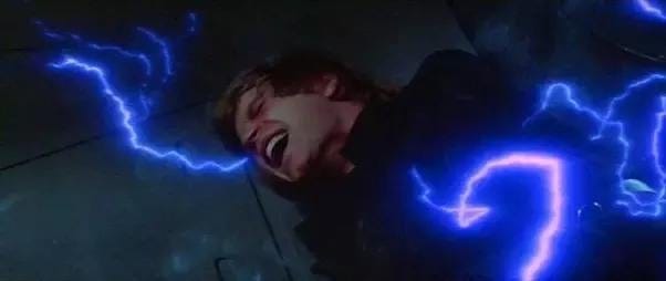 Why does exposure to force lightning turn Palpatine into a pale raisin, but  prolonged shocking has no impact on Luke's appearance? : r/StarWars Why does exposure to force lightning turn Palpatine into a pale raisin, but  prolonged shocking has no impact on Luke's appearance? : r/StarWars