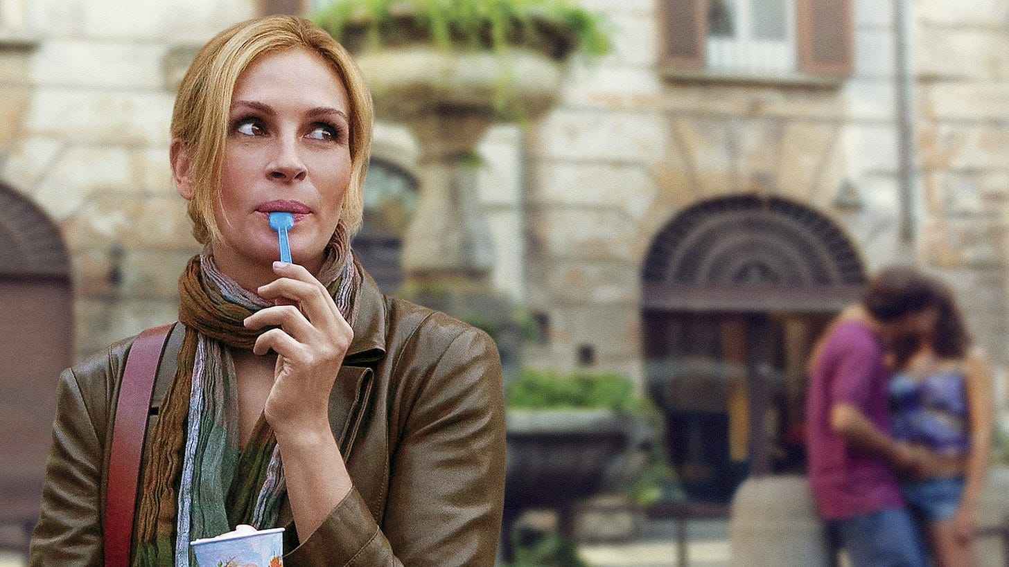 A renovação espiritual em “Comer, Rezar e Amar” | Bruna Cosenza | Escritora  e Estrategista de Conteúdo