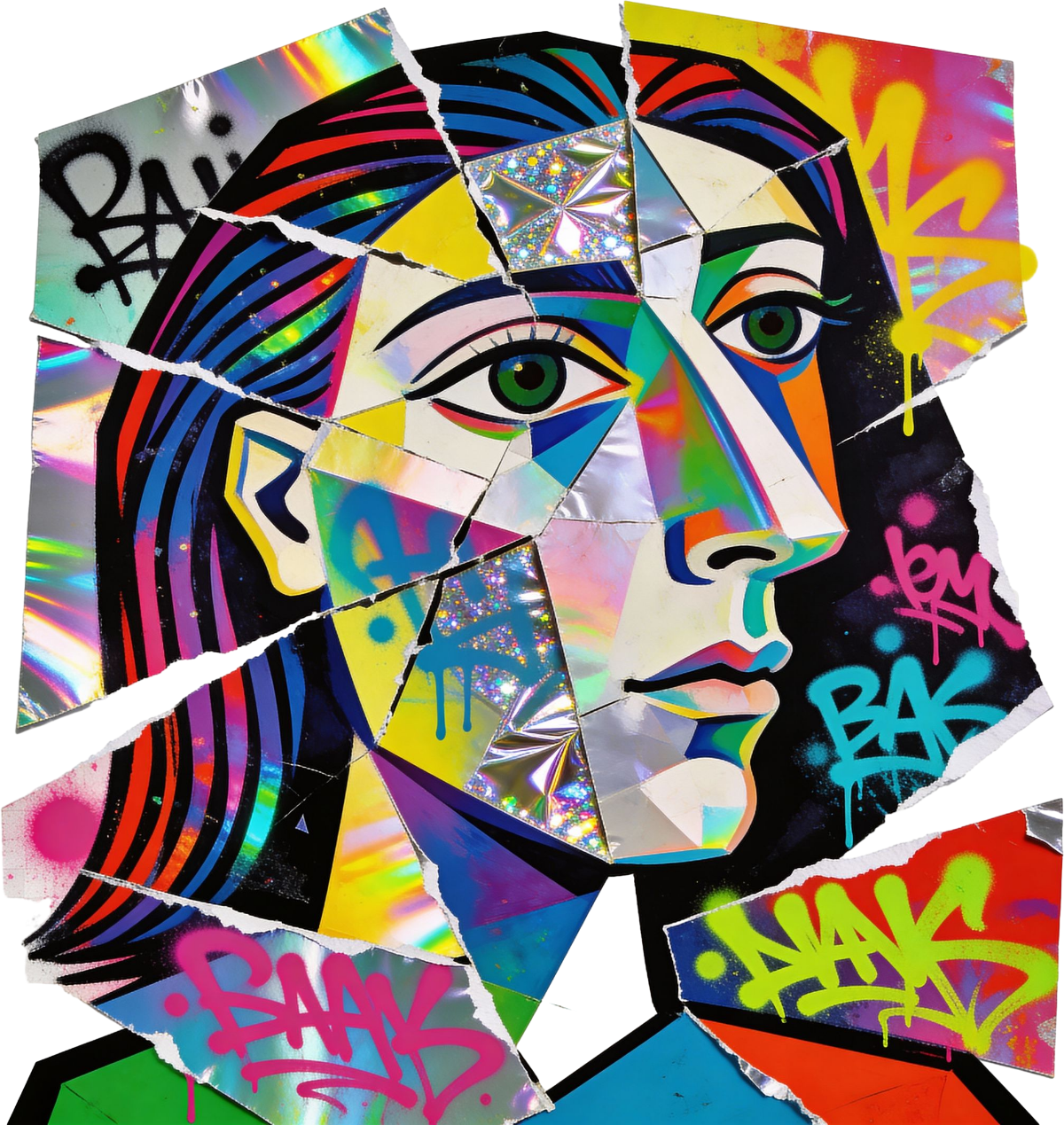 Portrait in the art style of Picasso