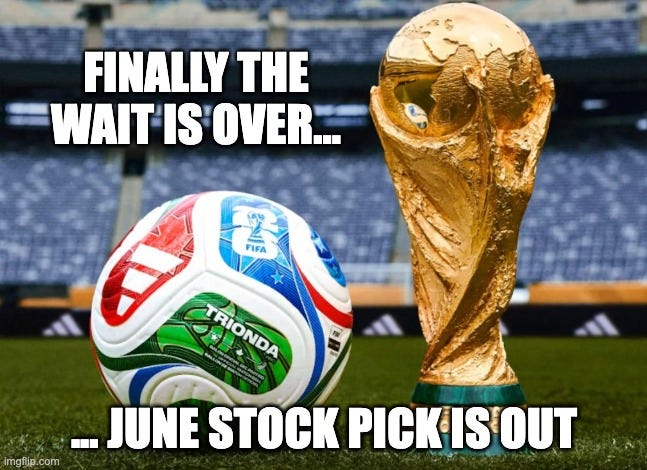 Beating the Tide June stock pick is out right for the 2026 world cup Beating the Tide June stock pick is out right for the 2026 world cup