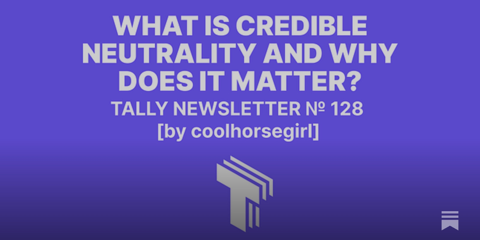 what is credible neutrality and why does it matter?