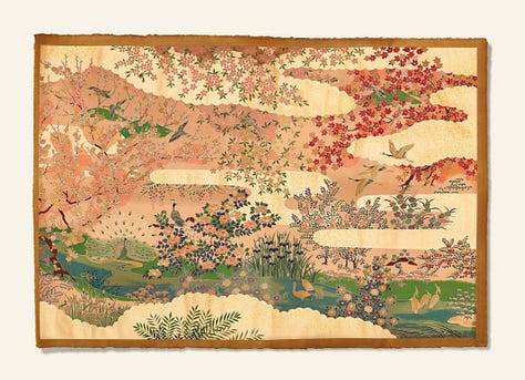 3 pieces of art - two oil paintings and a Japanese silkscreen print
