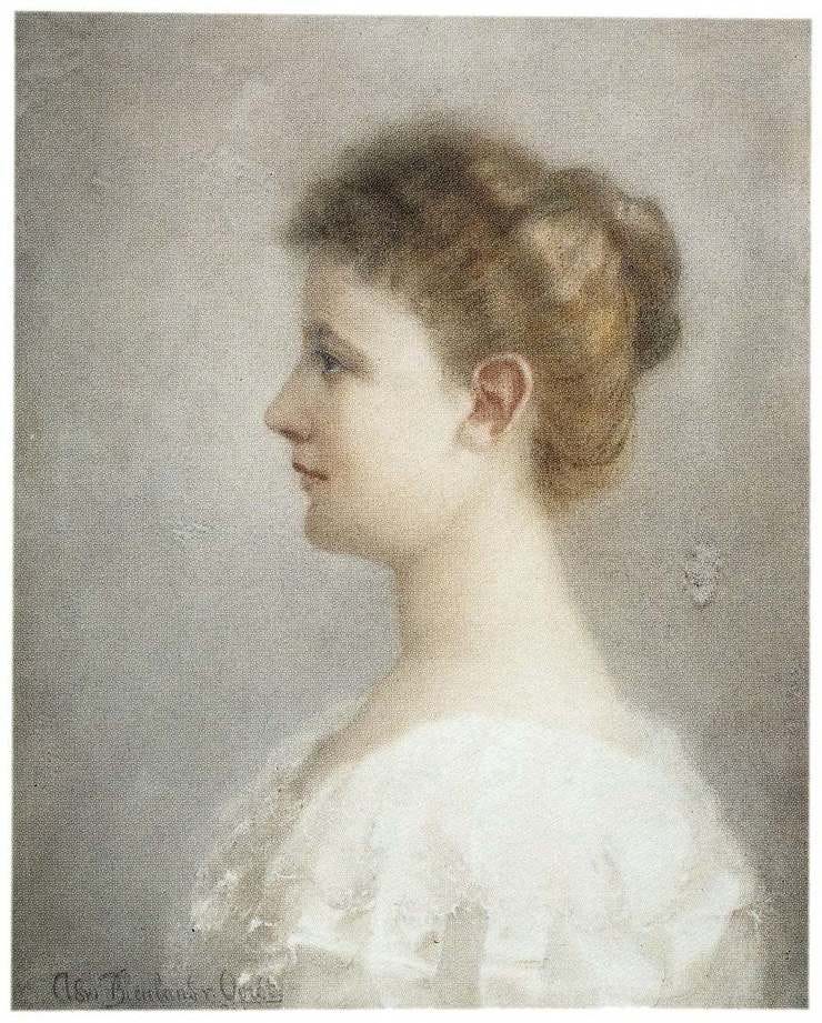 'Portret van Wilhelmina van Oranje- Nassau' - pastel: Adri Bleuland van Oordt