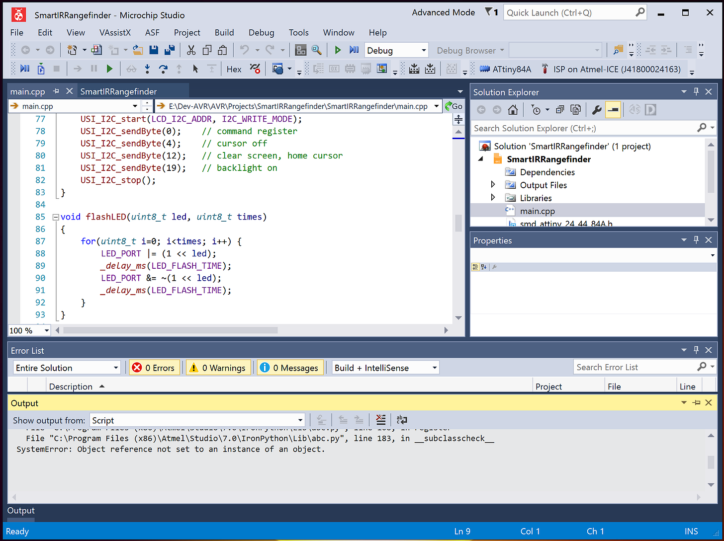 Screengrab of code editing software running in Windows