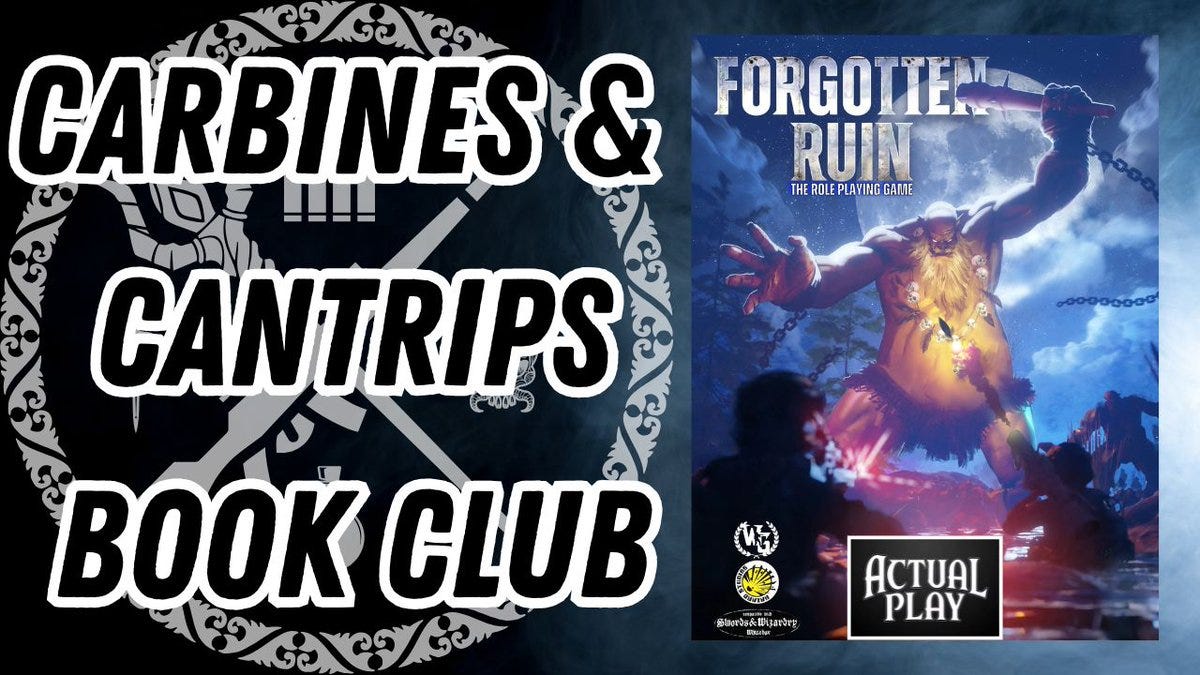 Actual Play: Forgotten Ruin 5e LIVE with the Author as DM | Carbines &  Cantrips Monday night at 4 PM PST. @wargate @JesseJamesBooks  @TEButcherauthor @kroh01 https://t.co/kRvqV1sP3h via @YouTube