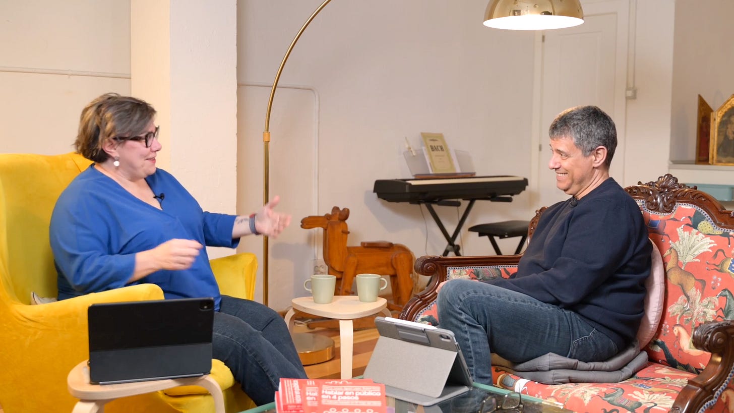 Aquí Pili Mili disfrutando haciendo el curso