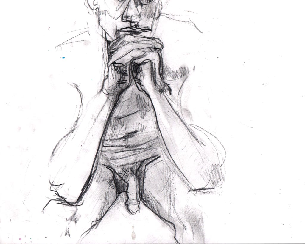 nude sketch man 1