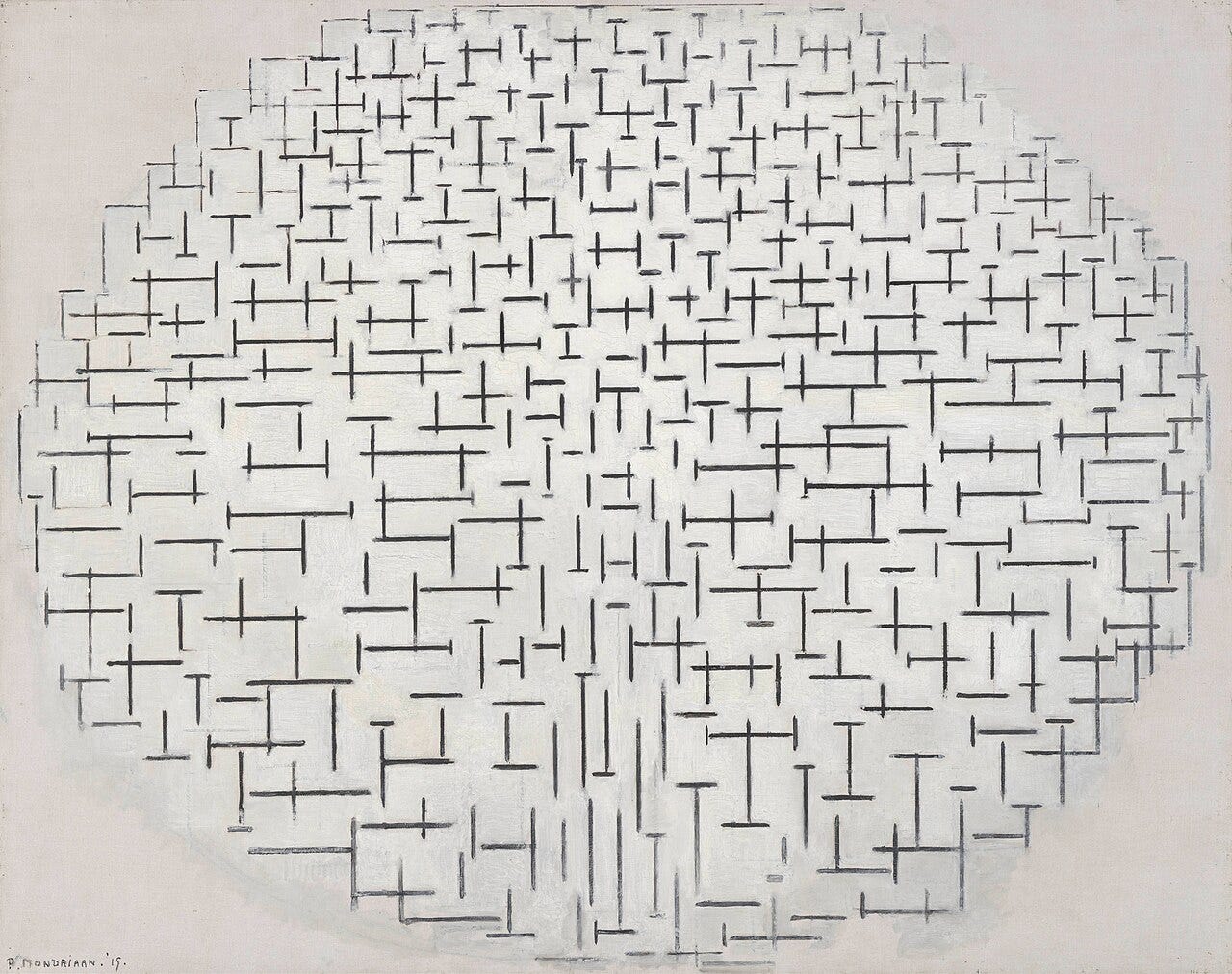 Abstract composition of short black horizontal and vertical lines on white Abstract composition of short black horizontal and vertical lines on white