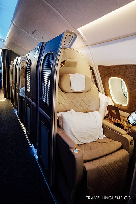 Emirates First Class, Houston to Dubai