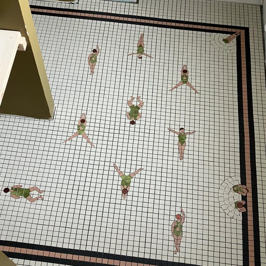 Swimmers mosaic tiles by Suzanne Manufacture