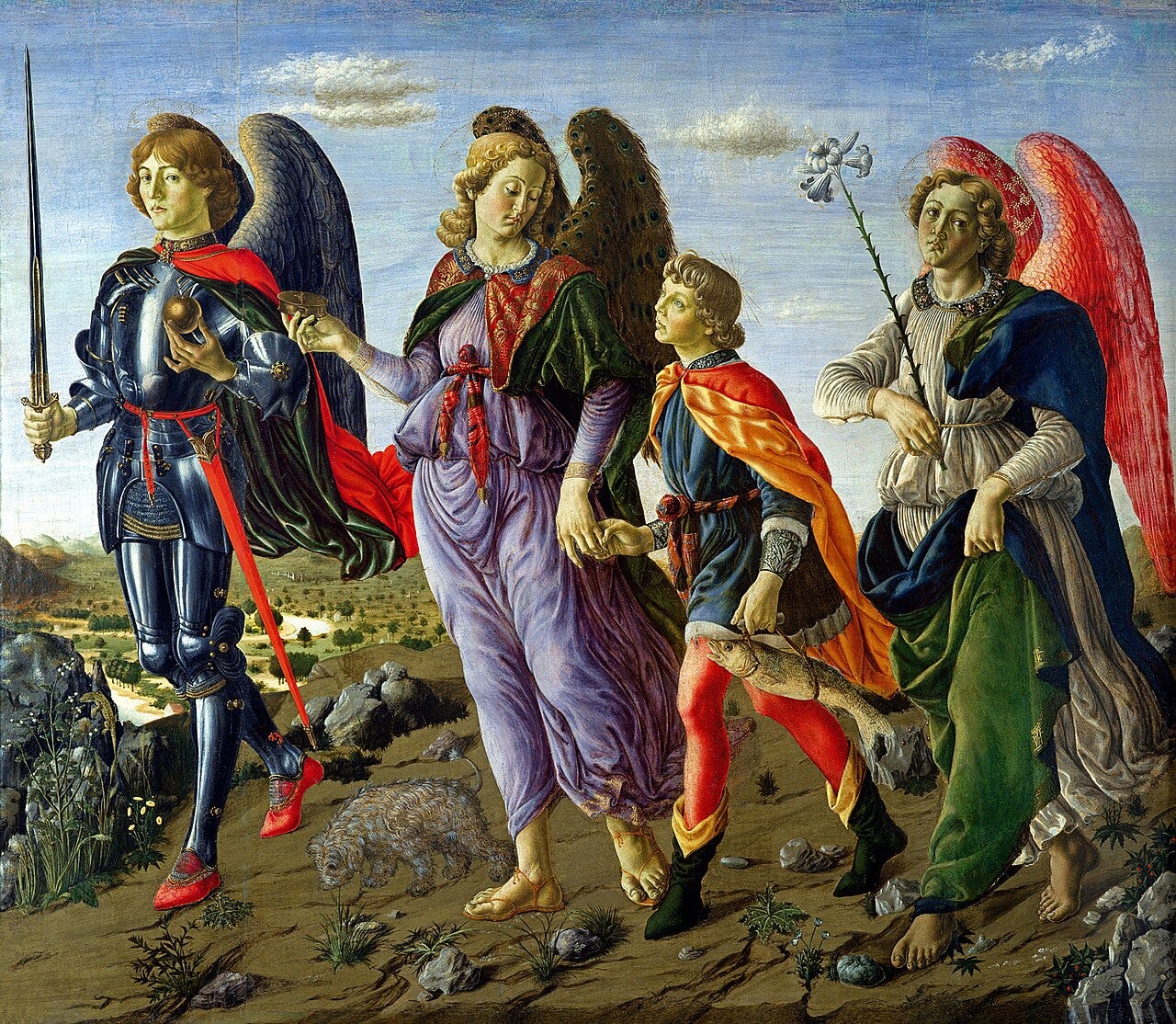 Francesco Botticini, The Three Archangels and Tobias, about 1470 Francesco Botticini, The Three Archangels and Tobias, about 1470