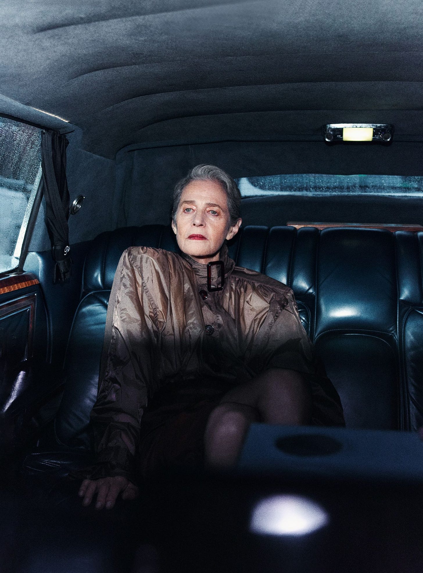 Image may contain Charlotte Rampling Adult Person Transportation and Vehicle