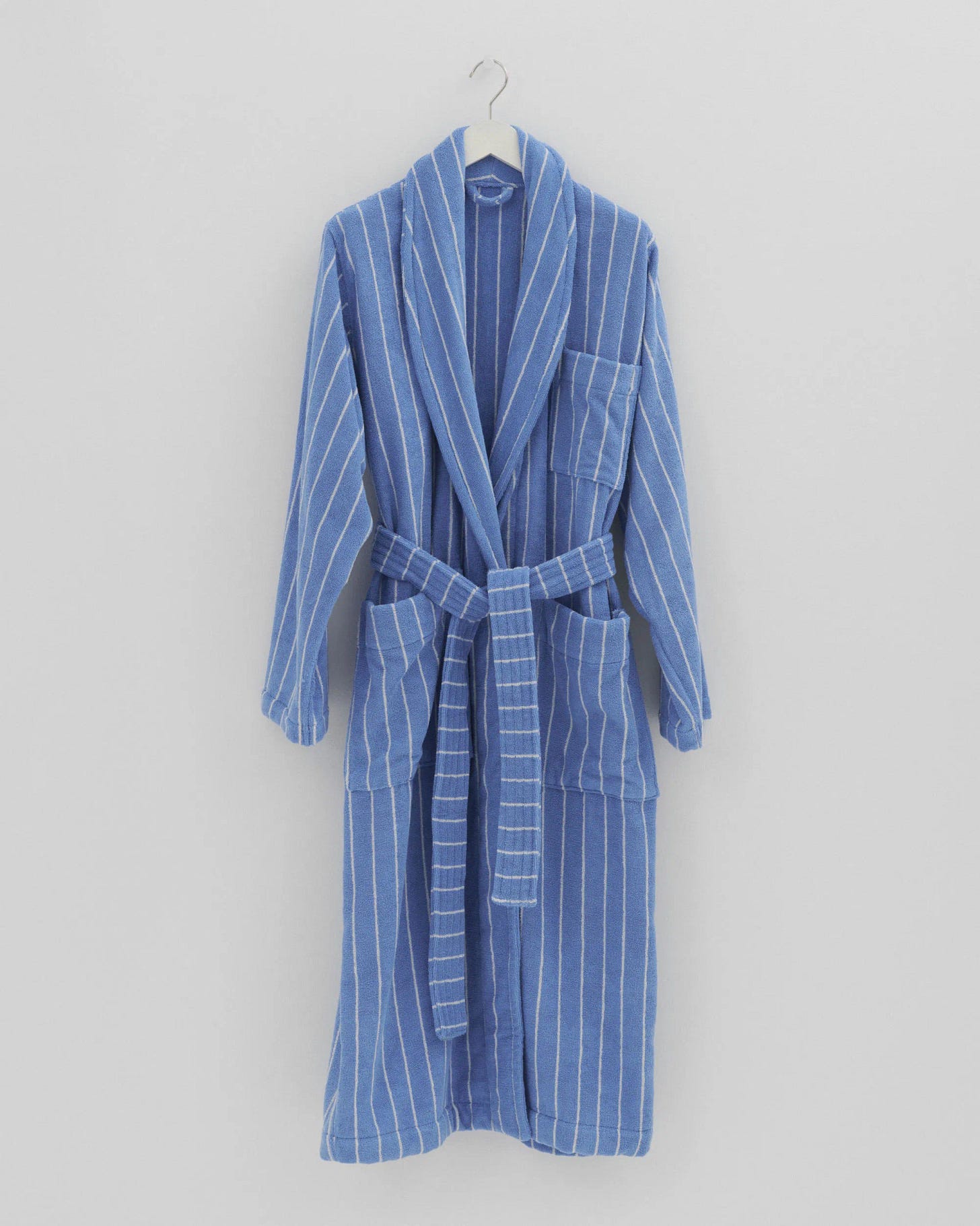 Tekla Terry classic bathrobe with stripes Tekla Terry classic bathrobe with stripes