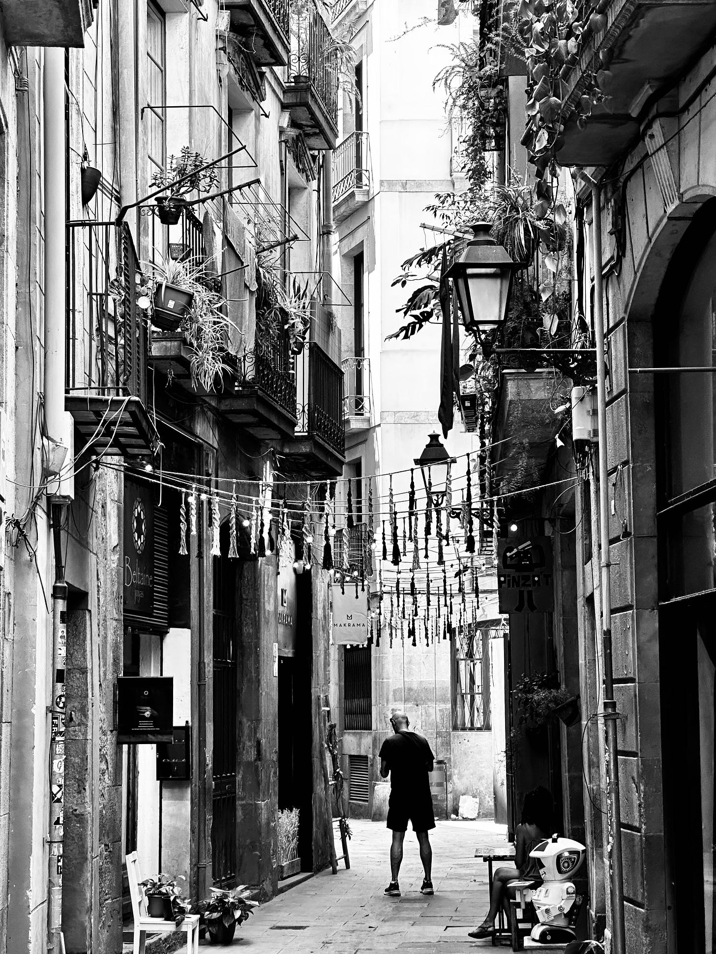 Echoes of the Past: A Shaded Barcelona Alleyway Echoes of the Past: A Shaded Barcelona Alleyway