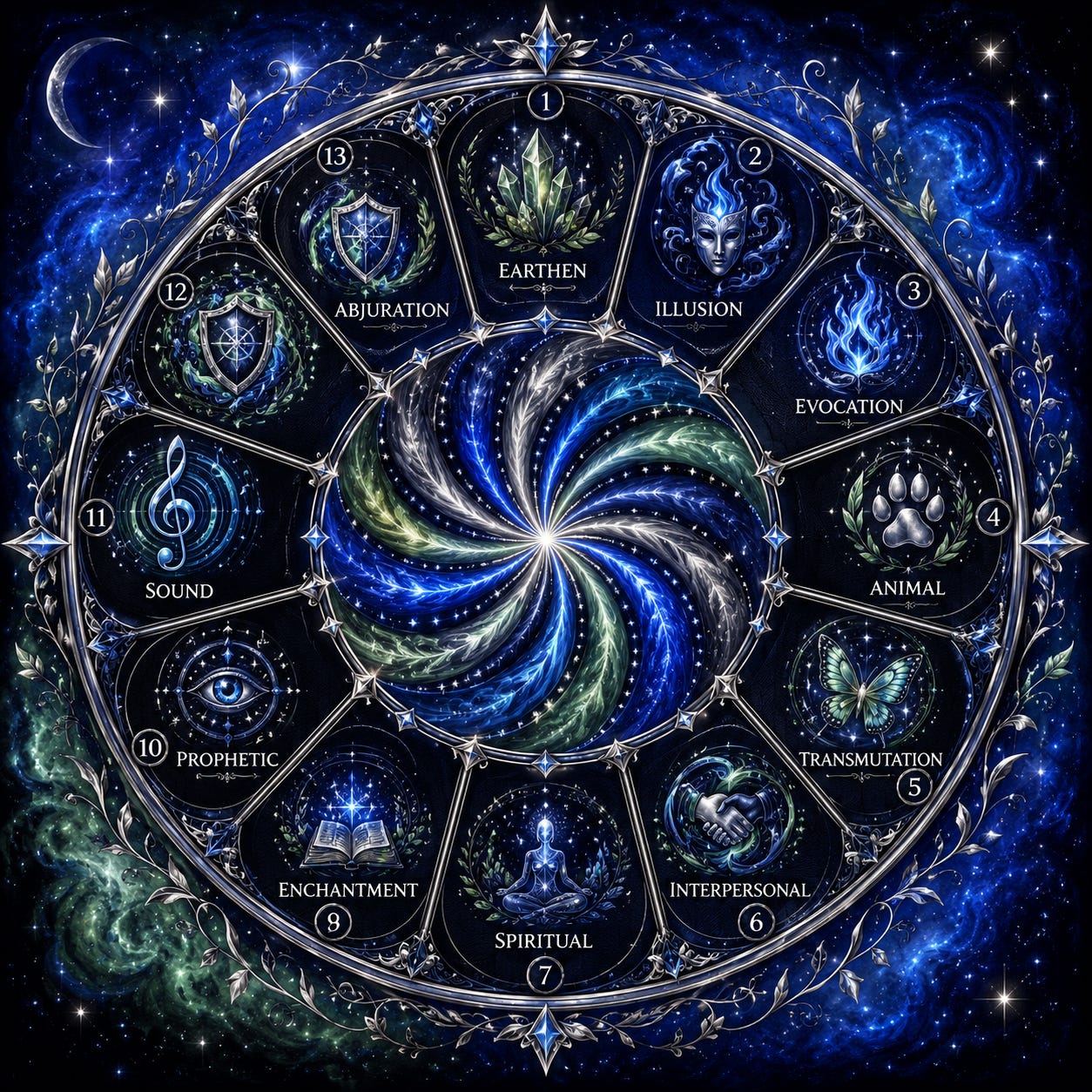 Wheel of the 13 keys of magic image