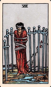 Eight of Swords (Upright) | Tarot Card of the Day