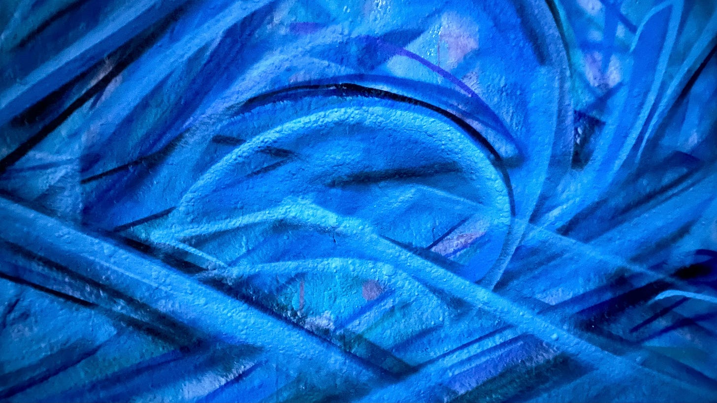 An abstract photo in blue