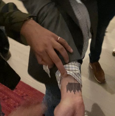 people wearing Bond King temp tats