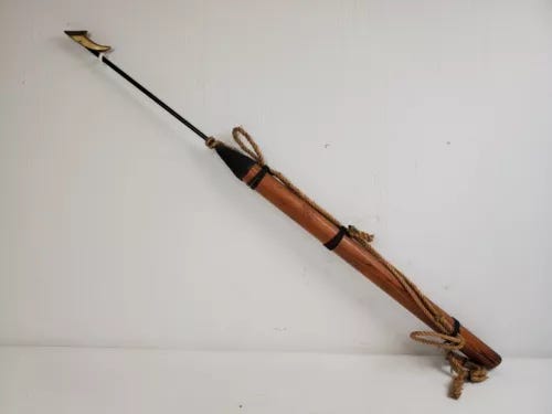 4' Vintage Whaling Harpoon Spear with Toggle Gig Tip Nautical Theme Decor - Picture 1 of 8