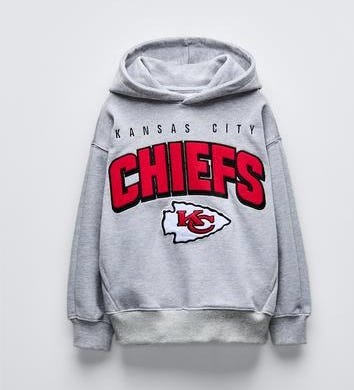 Zara KANSAS CITY CHIEFS © NFL HOODIE SWEATSHIRT - Gray marl - Image 0