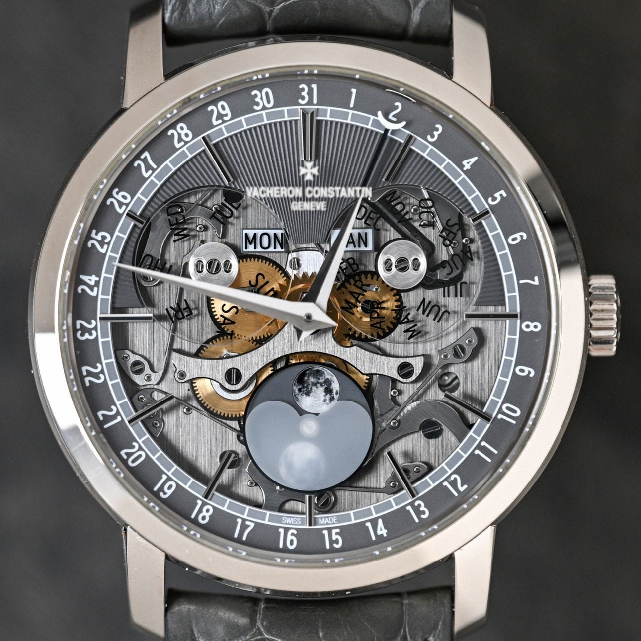 2025 Vacheron Constantin Traditionnelle Complete Calendar Openface 41 White Gold / Skeletonized / Strap 4020T/000G-B655 Listing Image 1
