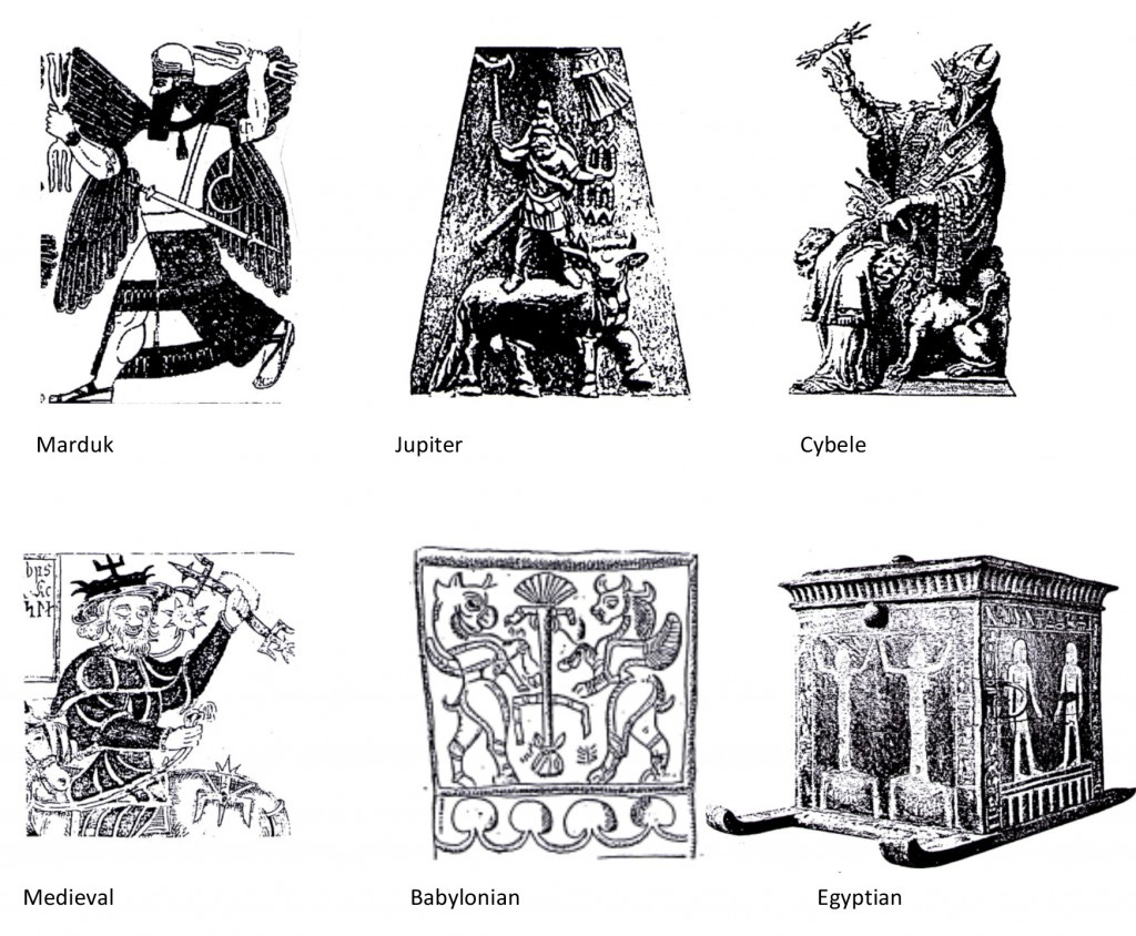 Other deities holding stylised thunderbolt
