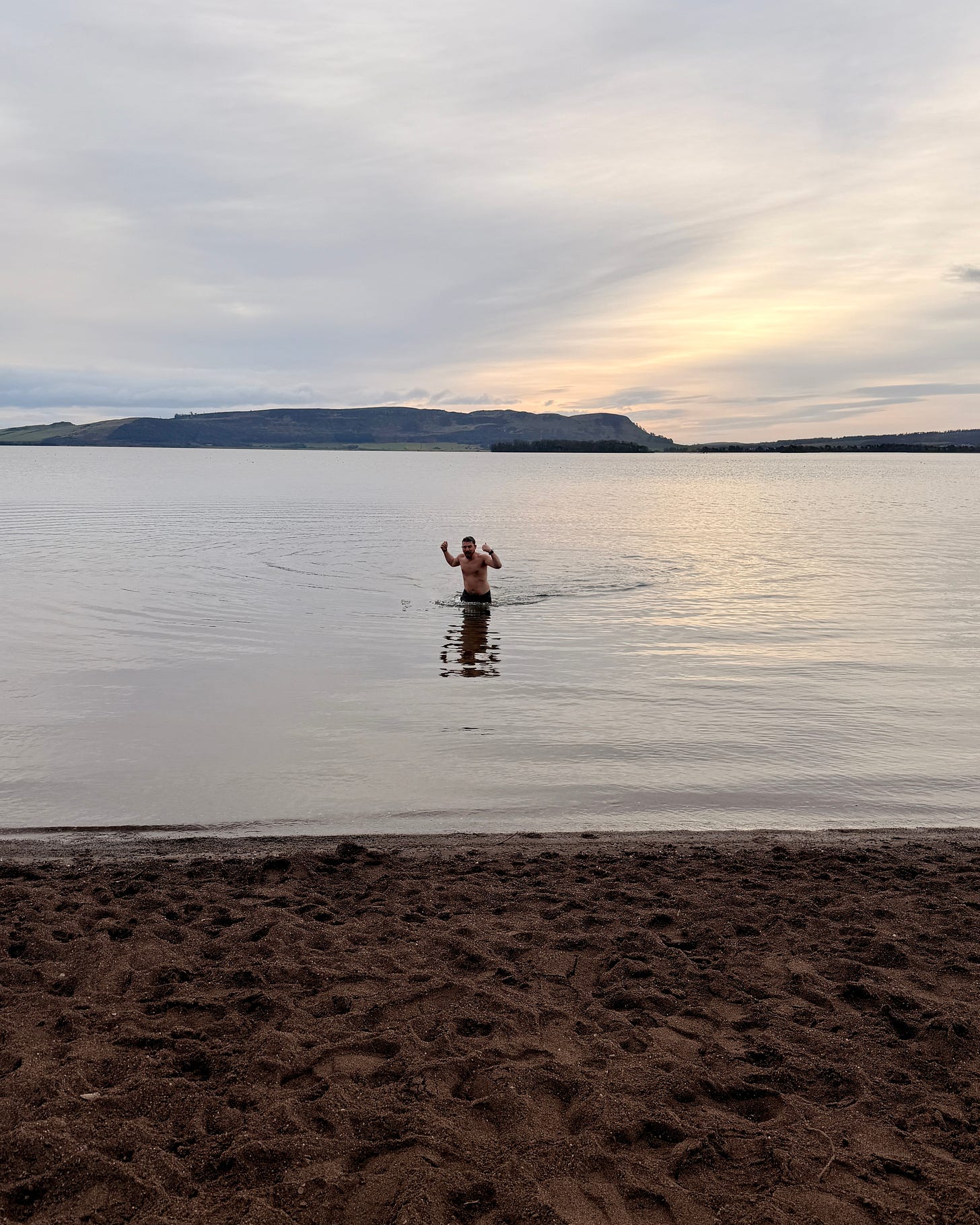 A New Year Day swim in Loch Leven.