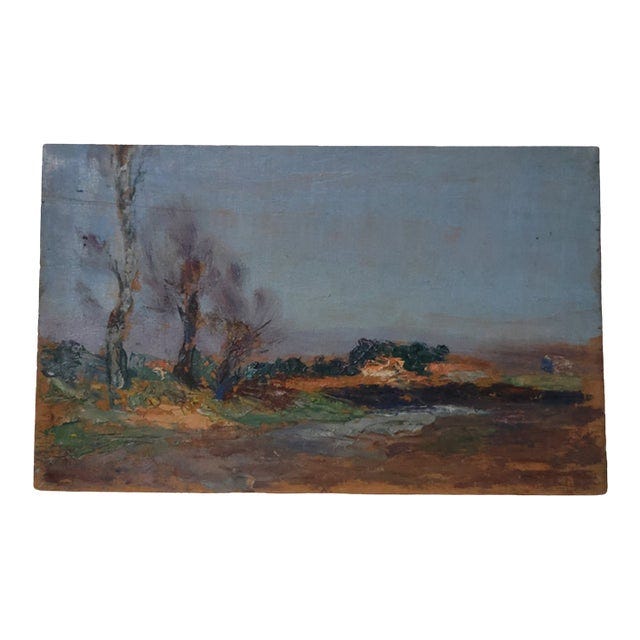 Mid-20th Century French Dusk Painting For Sale