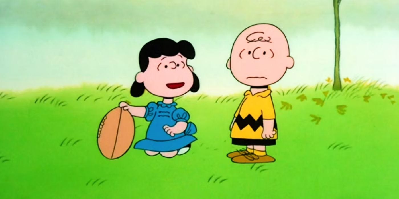 Peanuts' Football Gag Was Never Meant to Star Lucy - She ...