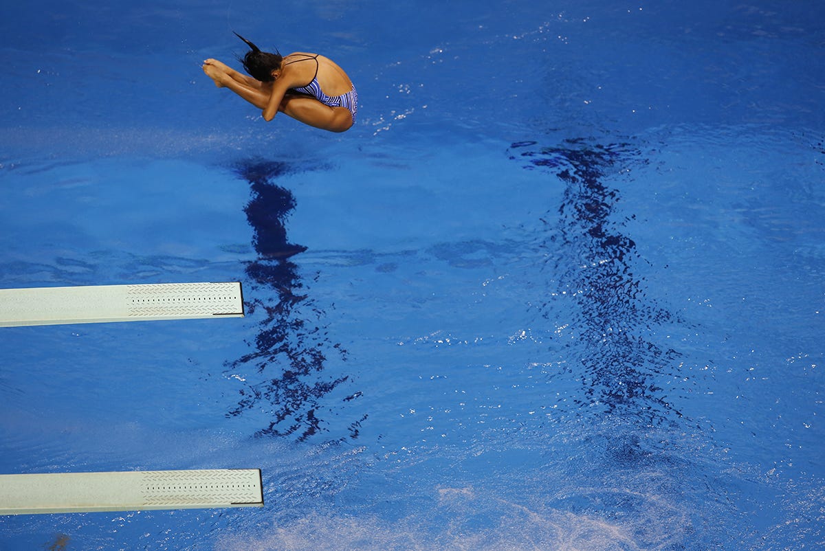 A picture containing water, sport, water sport, swimming

Description automatically generated