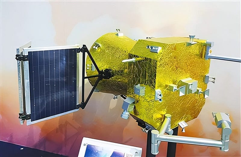 A model of what is possibly an entire Shijian-21 or Shijian-25 satellite. A model of what is possibly an entire Shijian-21 or Shijian-25 satellite.