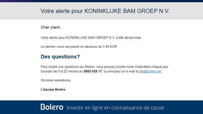 Alerte Bolero Alerte Bolero