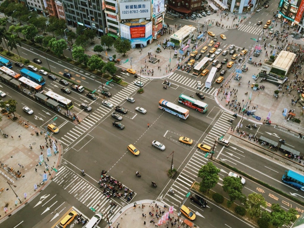 traffic ariel view