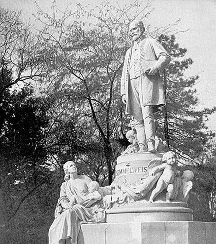 Semmelweis monuments to save or further prostrate his name