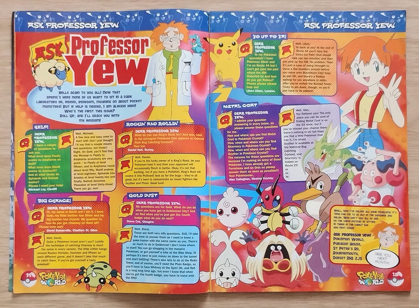 Ask Professor Yew was a regular feature of the magazine that answered reader's questions