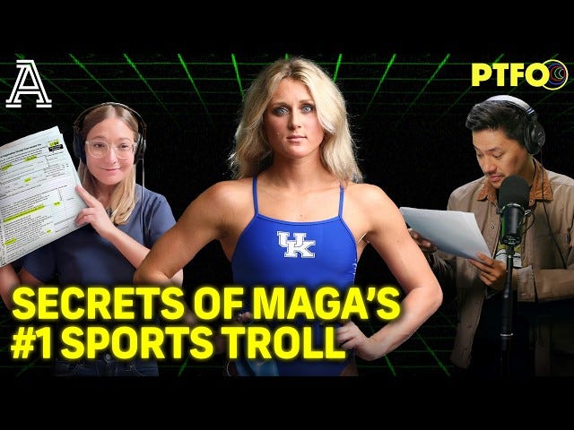 Thumbnail from Pablo Torre's episode, "What Is Riley Gaines Hiding? We Investigated"