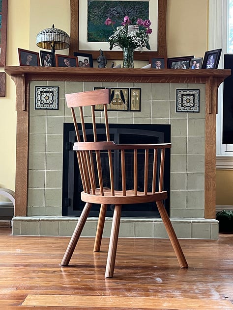 For Sale: 2 Stick Chairs in Cherry - by Christopher Schwarz