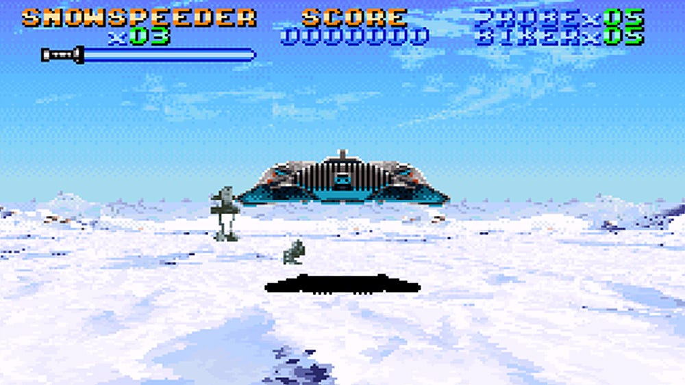 Luke's snowspeeder on the ice planet Hoth, from Super Empire Strikes Back Luke's snowspeeder on the ice planet Hoth, from Super Empire Strikes Back