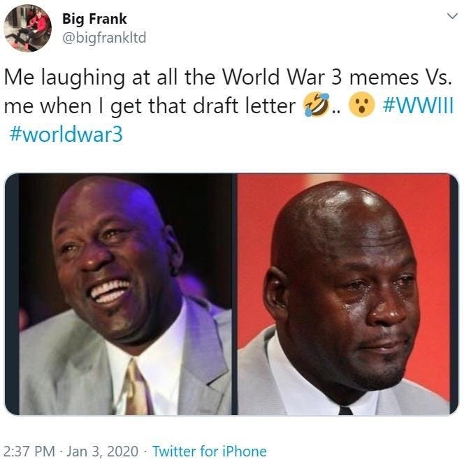 Image result for world war 3 memes 2020" Image result for world war 3 memes 2020"