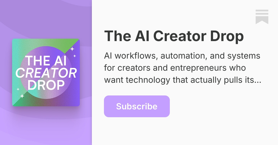 The AI Creator Drop | TechTiff | Substack