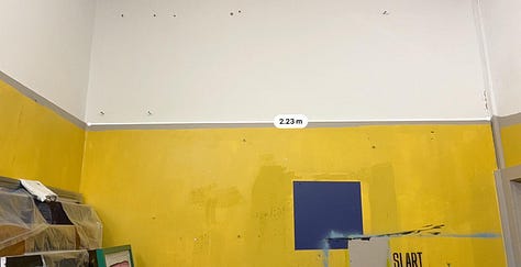 Organising the art studio.