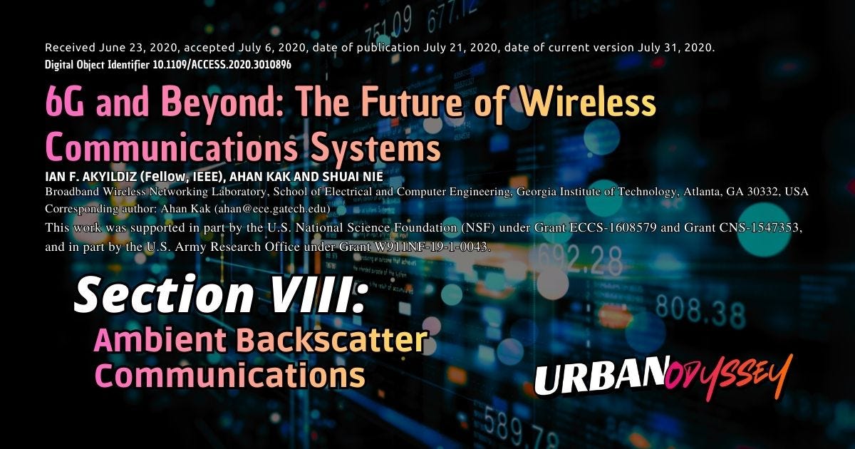 6G White Paper (Pt. 8): Ambient Backscatter Communications