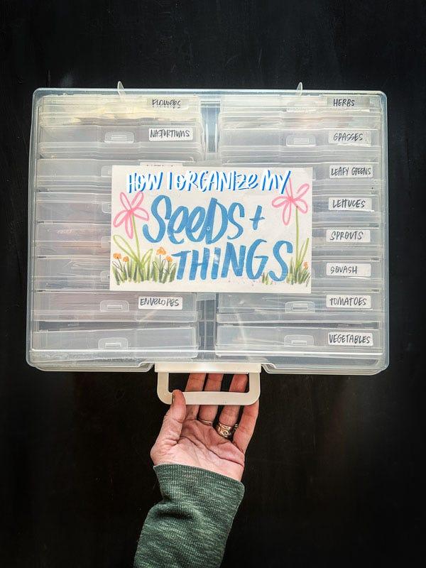 Seed Organizing - by Tracy Benjamin - The Handwriting Club