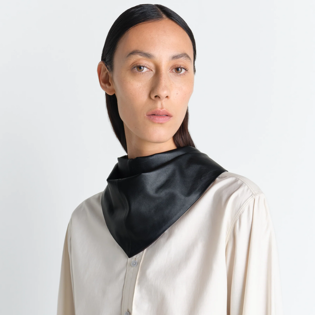 LEATHER TRIANGLE SCARF