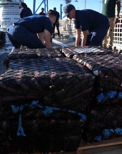 The crew of the US Coast Guard Cutter James detained more than 30 cartel smugglers and seized drugs worth nearly $350 million while participating in “Operation Pacific Viper” The crew of the US Coast Guard Cutter James detained more than 30 cartel smugglers and seized drugs worth nearly $350 million while participating in “Operation Pacific Viper”
