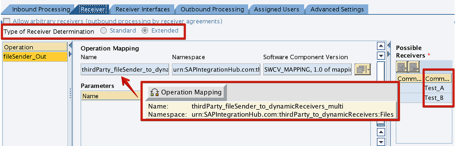 Integration Configuration Object Type of Receiver Determination - Extended Integration Configuration Object Type of Receiver Determination - Extended