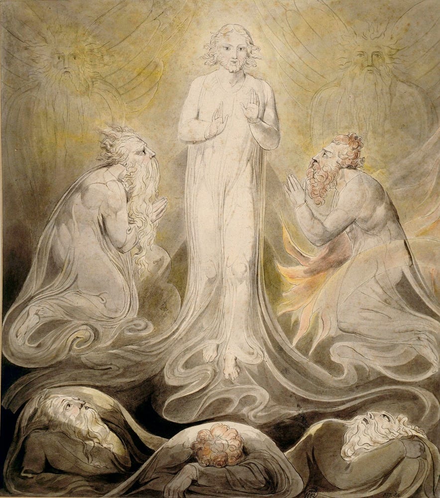 William Blake. Illustrations of the Bible. The Transfiguration Of Christ